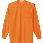 10575-063-SS [アイトス 吸汗速乾(クールコンフォート)長袖Tシャツ(ポケット付)(男女兼用) オレンジ SS]