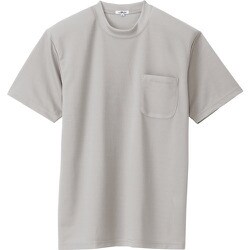 10576-004-L [アイトス 吸汗速乾(クールコンフォート)半袖Tシャツ(ポケット付)(男女兼用) グレー L]