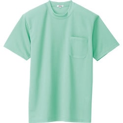 10576-005-M [アイトス 吸汗速乾(クールコンフォート)半袖Tシャツ(ポケット付)(男女兼用) ミントグリーン M]