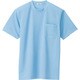 10576-007-LL [アイトス 吸汗速乾(クールコンフォート)半袖Tシャツ(ポケット付)(男女兼用) サックス LL]