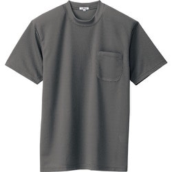 10576-044-LL [アイトス 吸汗速乾(クールコンフォート)半袖Tシャツ(ポケット付)(男女兼用) チャコールグレー LL]