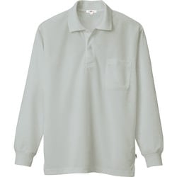 10578-004-M [アイトス 吸汗速乾(クールコンフォート)長袖ポロシャツ(男女兼用) グレー M]