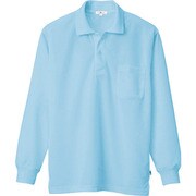 10578-007-SS [アイトス 吸汗速乾(クールコンフォート)長袖ポロシャツ(男女兼用) サックス SS]