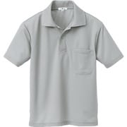 10579-004-5L [アイトス 吸汗速乾(クールコンフォート)半袖ポロシャツ(男女兼用) グレー 5L]