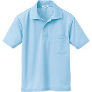 10579-007-5L [アイトス 吸汗速乾(クールコンフォート)半袖ポロシャツ(男女兼用) サックス 5L]