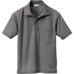 10579-044-L [アイトス 吸汗速乾(クールコンフォート)半袖ポロシャツ(男女兼用) チャコールグレー L]