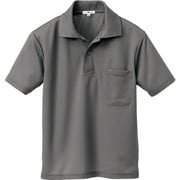 10579-044-L [アイトス 吸汗速乾(クールコンフォート)半袖ポロシャツ(男女兼用) チャコールグレー L]