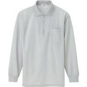 10580-004-5L [アイトス 吸汗速乾(クールコンフォート)長袖ジップポロシャツ(男女兼用) グレー 5L]