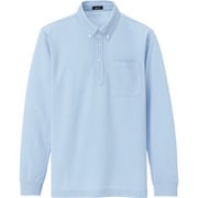 10598-017-L [アイトス 吸汗速乾(クールコンフォート)長袖ボタンダウンポロシャツ(男女兼用) ライトサックス L]