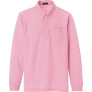 10598-160-M [アイトス 吸汗速乾(クールコンフォート)長袖ボタンダウンポロシャツ(男女兼用) ピンク M]