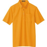 10599-093-L [アイトス 吸汗速乾(クールコンフォート)半袖ボタンダウンポロシャツ(男女兼用) ハイパーオレンジ L]