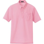 10599-160-4L [アイトス 吸汗速乾(クールコンフォート)半袖ボタンダウンポロシャツ(男女兼用) ピンク 4L]
