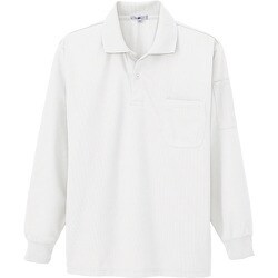 10600-001-5L [アイトス 吸汗速乾(クールコンフォート)ペン差し付長袖ポロシャツ(男女兼用) ホワイト 5L]