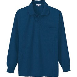 10600-008-6L [アイトス 吸汗速乾(クールコンフォート)ペン差し付長袖ポロシャツ(男女兼用) ネイビー 6L]