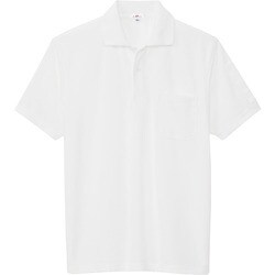 10601-001-6L [アイトス 吸汗速乾(クールコンフォート)ペン差し付半袖ポロシャツ(男女兼用) ホワイト 6L]