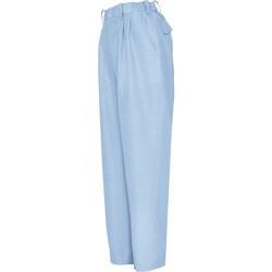 1255-007-S [アイトス レディースシャーリングパンツ(2タック) サックス S]