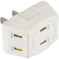 トリプルタップ3個口 ホコリシャッター付 白 HS-TM3MT3PBT-W