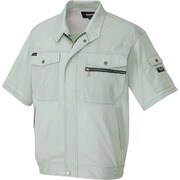 3232-005-5L [アイトス 半袖ブルゾン(男女兼用) アースグリーン 5L]