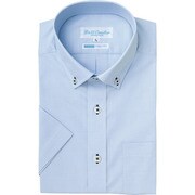 43062-007-L [アイトス 半袖ボタンダウンシャツ サックス L]