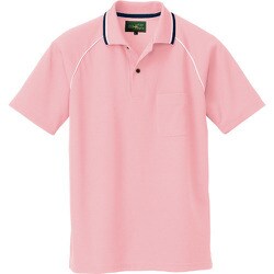 50005-060-S [アイトス 制電半袖ポロシャツ(男女兼用) ピンク S]
