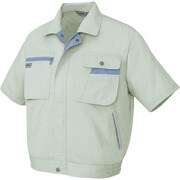 5321-004-3L [アイトス 半袖ブルゾン(男女兼用) アースグレー×ミストバイオレット 3L]