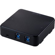 U3SW-T2 [USB切替器/USB3.0/PC側2ポート/接続機器4ポート/手元スイッチ/ブラック]