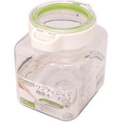 保存容器 850ml キーポット ホワイトグリーン A-1081WG