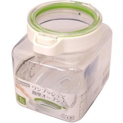保存容器 1.1L キーポット ホワイトグリーン A-1082WG