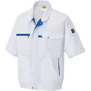 5361-003-S [アイトス 半袖ブルゾン(男女兼用) シルバーグレー S]