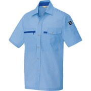 5366-007-S [アイトス 半袖シャツ(男女兼用) サックス S]