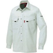 5535-004-L [アイトス 長袖シャツ(薄地)(男女兼用) シルバーグレー L]