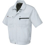 5591-003-3L [アイトス 半袖ブルゾン(無地)(男女兼用) シルバーグレー 3L]