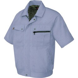 5591-076-M [アイトス 半袖ブルゾン(無地)(男女兼用) ミストバイオレット M]