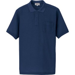 7615-008-3L [アイトス 半袖ポロシャツ(男女兼用) ネイビー 3L]