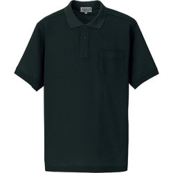 7615-010-4L [アイトス 半袖ポロシャツ(男女兼用) ブラック 4L]