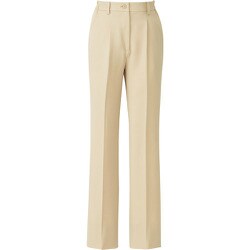 7644-012-S [アイトス レディースシャーリングパンツ(1タック) ライトベージュ S]