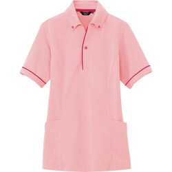 7668-160-5L [アイトス サイドポケット半袖ポロシャツ(男女兼用) ピンク 5L]
