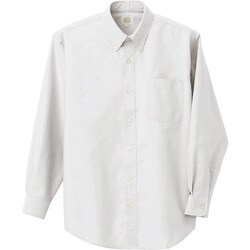 7822-001-L [アイトス 長袖T/Cオックスボタンダウンシャツ(男女兼用) ホワイト L]