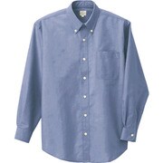 7822-008-L [アイトス 長袖T/Cオックスボタンダウンシャツ(男女兼用) ネイビー L]