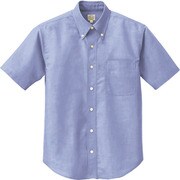 7823-007-SS [アイトス 半袖T/Cオックスボタンダウンシャツ(男女兼用) サックス SS]