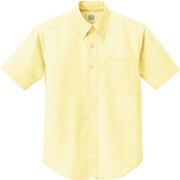 7823-019-4L [アイトス 半袖T/Cオックスボタンダウンシャツ(男女兼用) イエロー 4L]