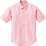 7823-060-SS [アイトス 半袖T/Cオックスボタンダウンシャツ(男女兼用) ピンク SS]