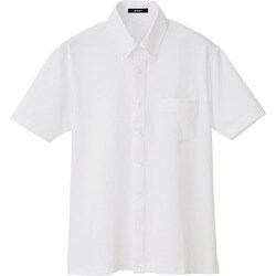 7854-001-3S [アイトス 半袖ニットボタンダウンシャツ(男女兼用) ホワイト 3S]