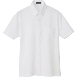 7854-001-L [アイトス 半袖ニットボタンダウンシャツ(男女兼用) ホワイト L]