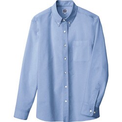 7870-007-L [アイトス メンズ長袖オックスボタンダウンシャツ サックス L]