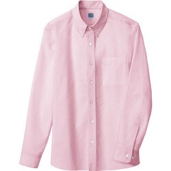 7870-060-L [アイトス メンズ長袖オックスボタンダウンシャツ ピンク L]