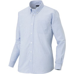 7870-107-3L [アイトス メンズ長袖オックスボタンダウンシャツ サックスストライプ 3L]