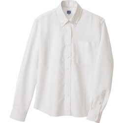 7871-001-LL [アイトス レディース長袖オックスボタンダウンシャツ ホワイト LL]