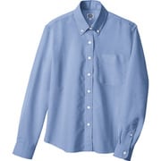7871-007-M [アイトス レディース長袖オックスボタンダウンシャツ サックス M]