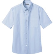 7872-007-M [アイトス メンズ半袖オックスボタンダウンシャツ サックス M]